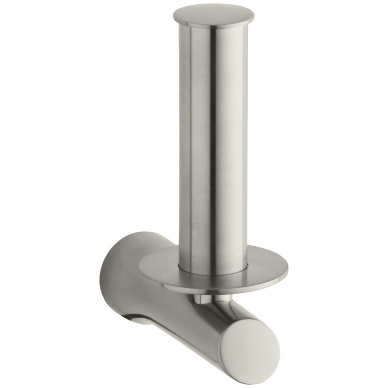 Toobi Vertical Toilet Tissue Holder, Vibrant Brushed Nickel