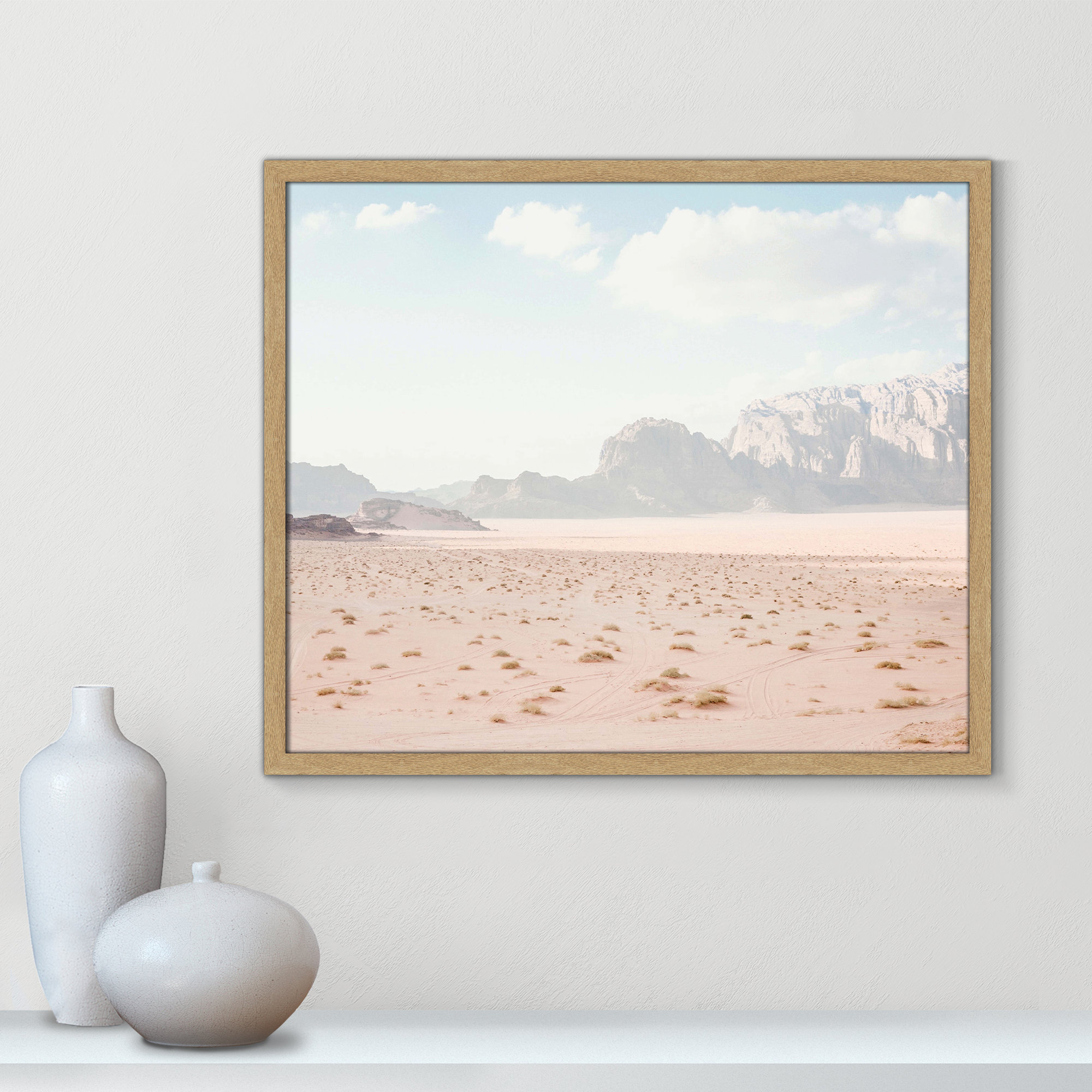 Tire Tracks by Leah Straatsma, 25.5" W x 21.5" H, Brown Framed