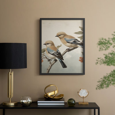 «Vintage Animal Print», reproduction encadrée en bois massif