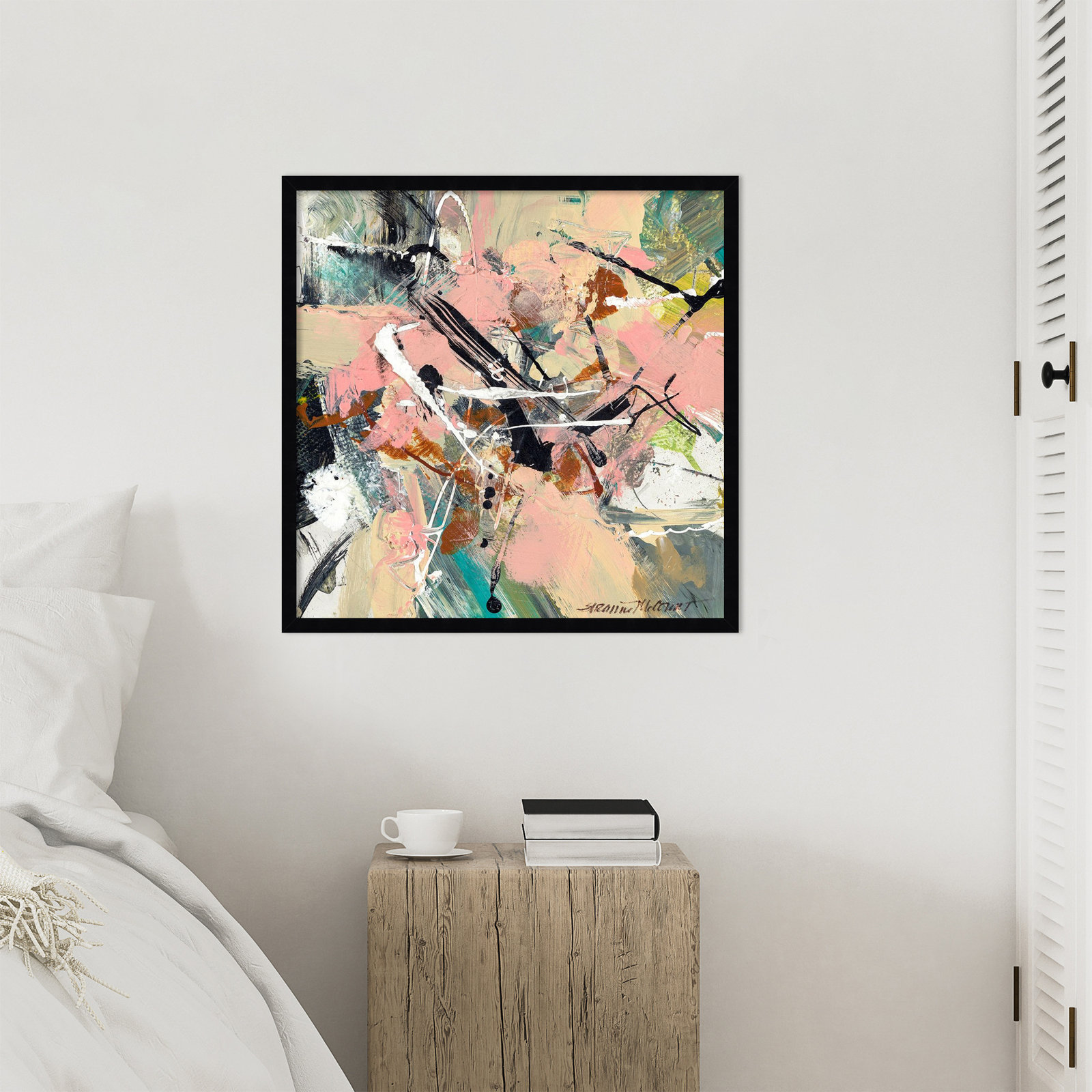 Sutter "Graceful" Print by Suzanne McCourt, 25" H x 25" W, Black