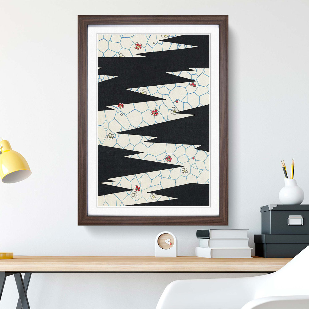 Flowers on a Footpath by Watanabe Seitei - Framed Print