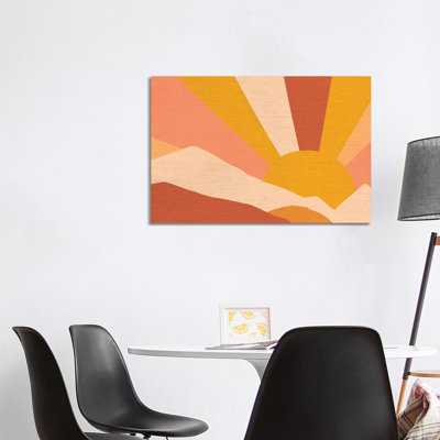 «Retro Rainbow Landscape II» par Dominique Vari, reproduction d'art sur toile tendue
