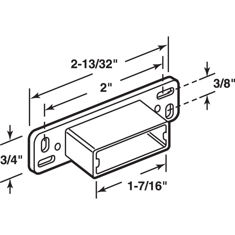 Prime-Line Nylon Drawer Track Backplate