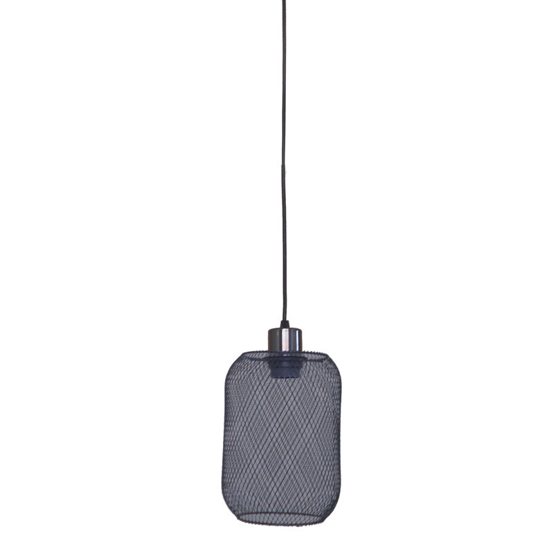 Luminaire suspendu cylindrique simple 1 lumière Peter, Gris foncé