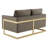 Bellago 55" Pre-Assembled Upholstered Velvet Loveseat with Modern Gold Frame-1896464556