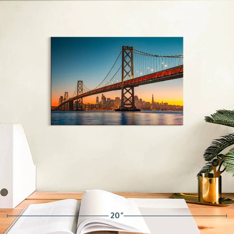 Lilie Oakland Bay Bridge Panorama, 8" H x 12" W