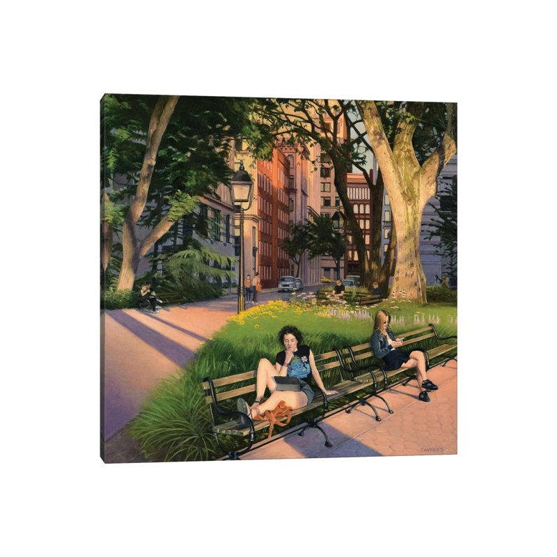 Washington Square Park - Summer Evening by Nick Savides - Wrapped Canvas Print, 30.48 cm H x 30.48 cm W