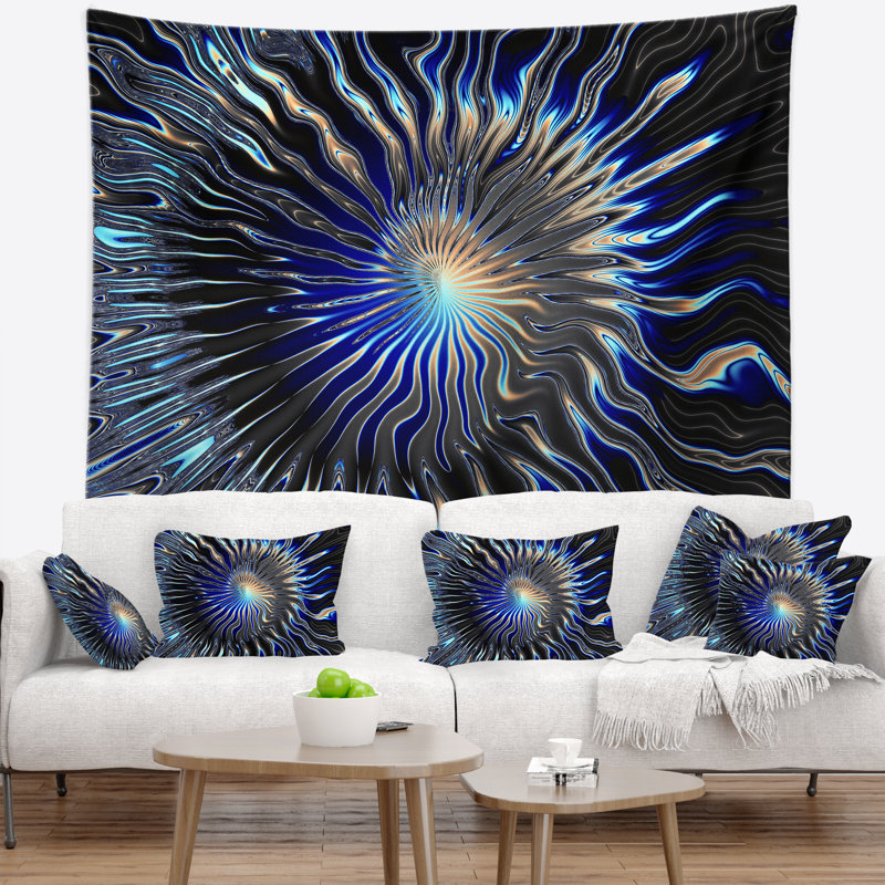 Tapisserie «Blue Rays from the Circle», H 50 po x l 60 po