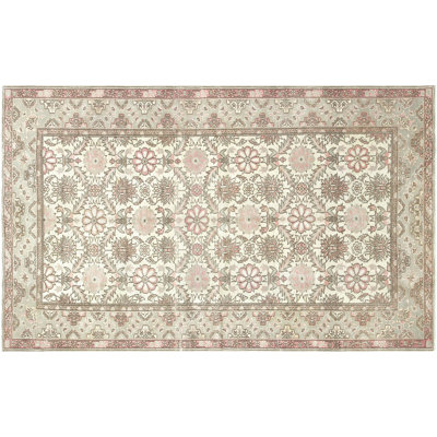 One-of-a-Kind Hand-Knotted 1960s 5'6" x 9' Wool Area Rug in Gray