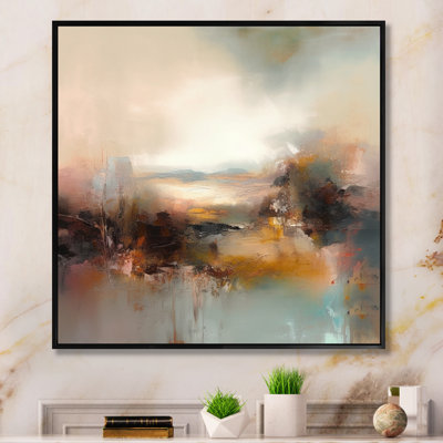«Brown Abstracted Nature III», art mural abstrait