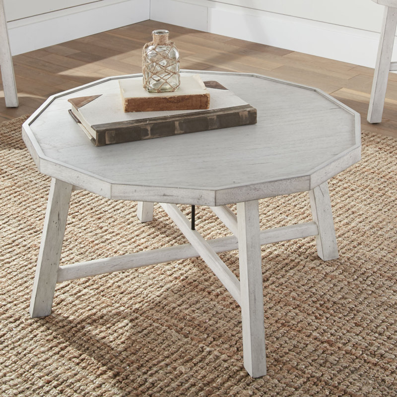 Sconset Coffee Table, Weathered White