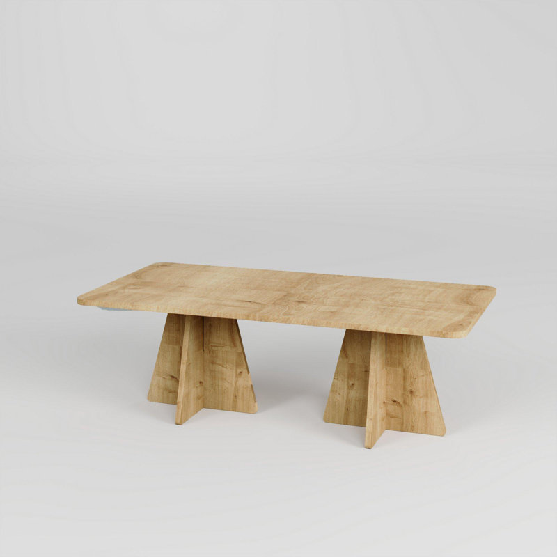 Modern Coffee Table in Sapphire Oak, 47.2 x 15.7 x 23.6 Inches | 100% Melamine Coated Particle Board, Thickness: 0.7 Inches | Scandinavian Design, Stylish & Durable, Perfect for Living Room & Lounge Spaces