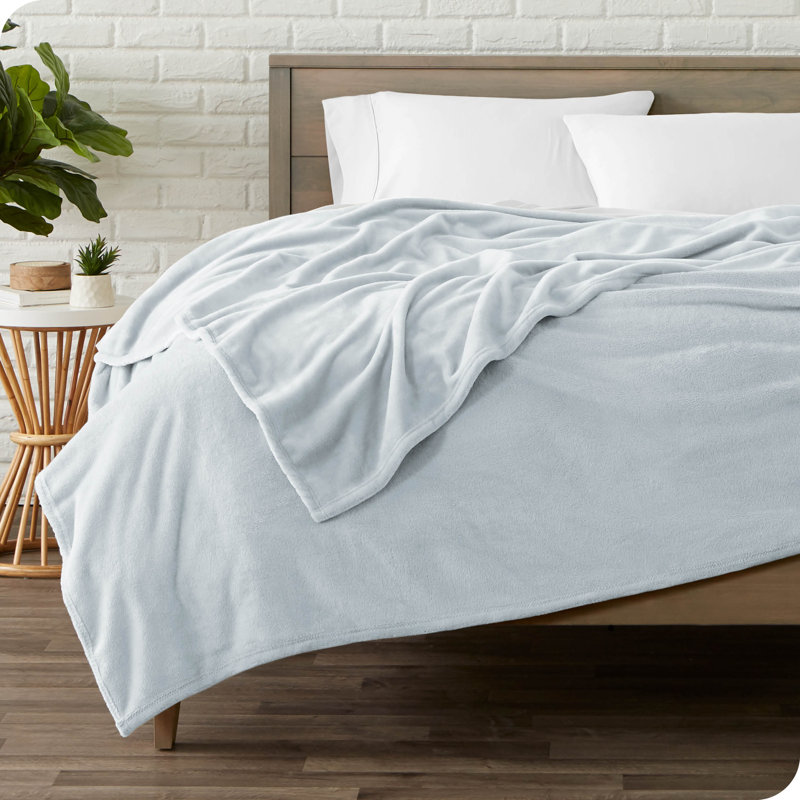 Blue Mist Microplush Fleece Throw Blanket, 66" x 44"