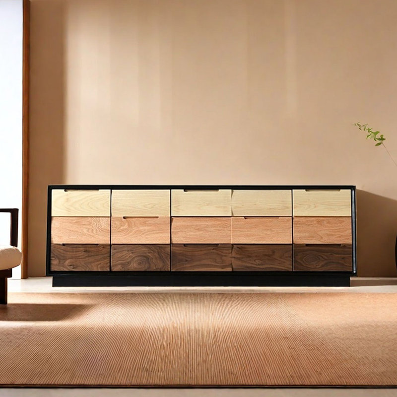 Solid Wood Floor TV Stand