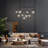 9-Light Adjustable Mid-Century Modern Chandelier, Black Metal Industrial Pendant Light With Glass Shades For Dining Room, Kitchen Island, Entryway, Bedroom-965990870-965990871-965990869