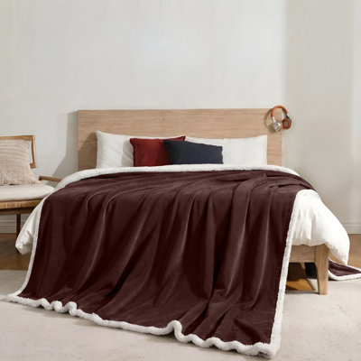 Moonlight Reversible Sherpa Fleece Blanket – Soft Microplush & Thick Sherpa, All-Season Cozy Throw For Sofa & Bed