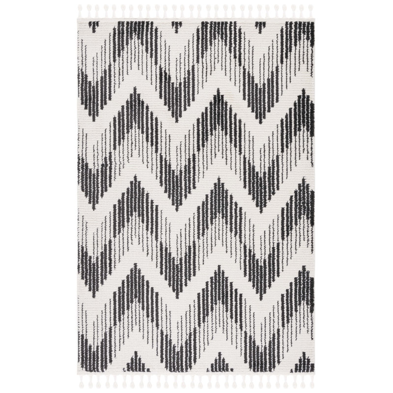Tapis à chevrons performance Emmariah, Rectangle 4 pi 5 po x 6 pi 5 po