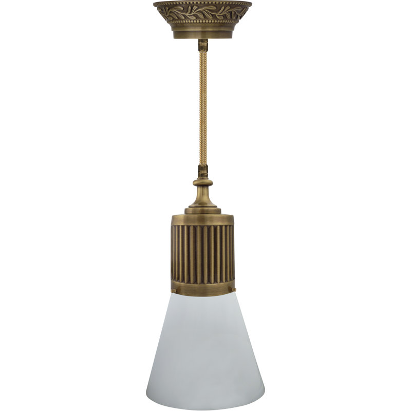 Escanaba 1 - Light LED Bell Pendant, Antique Brass