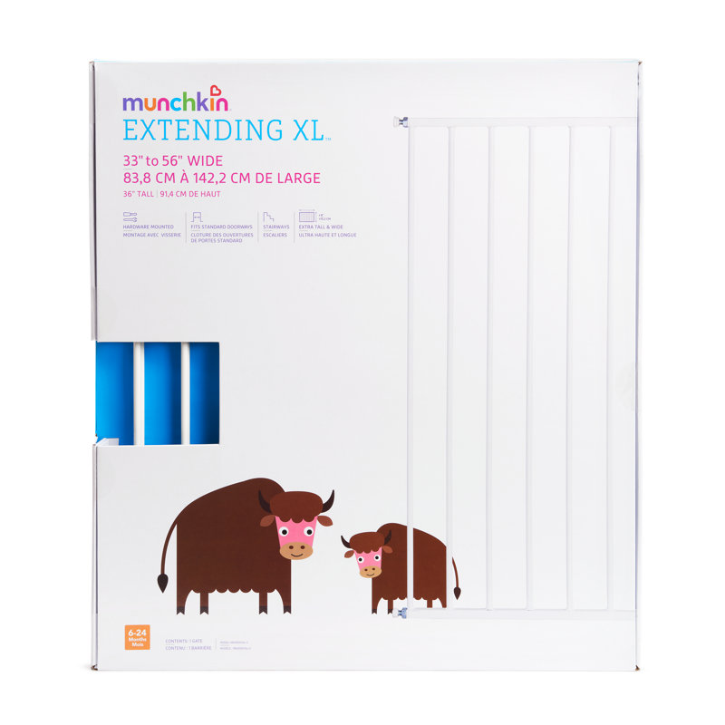 White Metal Extra Tall and Wide Swinging Safety Gate