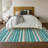 Premium Machine Washable Prisco Teal Rug-800980680