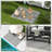 Ranck Outsunny Reversible Outdoor Rug, 8' x 10' Waterproof Plastic Straw Floor Mat, Portable RV Camping Carpet, Large Floor Mat for Backyard, Deck, Picnic, Beach, Gray & Cream White Boho-47311832