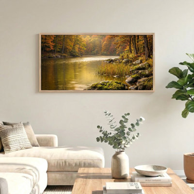 Ensemble de 1 tableau sur toile « Rivière d'automne »