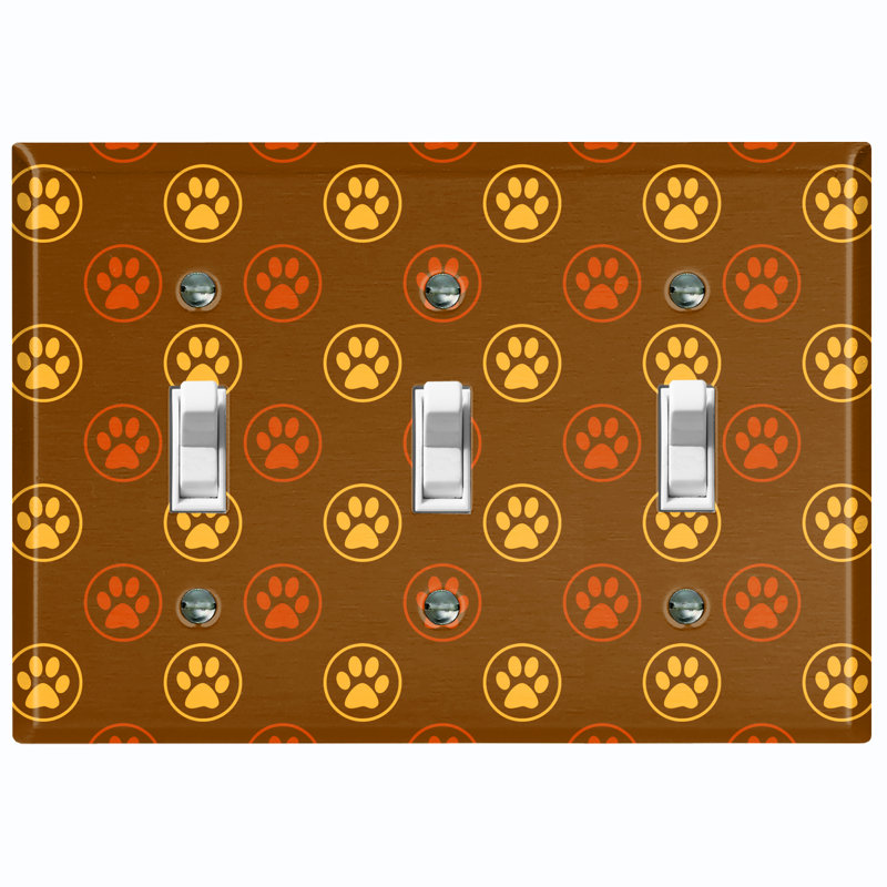 Patterned 3 - Gang Toggle Light Switch Standard Wall Plate