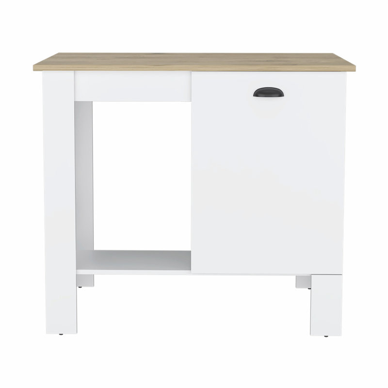Versatile Macadamia Kitchen Island with Abundant Storage and Attractive Design