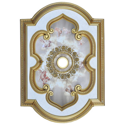 Antique Frame Angel Sky Center Ceiling Medallion