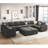 Tremee Velvet Upholstered Modular Sectional Sofa with Ottoman-87232963