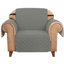 Housse de fauteuil pour 1 canapé, housse de canapé antidérapante pour chiens, housse de protection de meuble avec sangles élastiques en mousse pour chat (gris clair)-2117536458-2028918027
