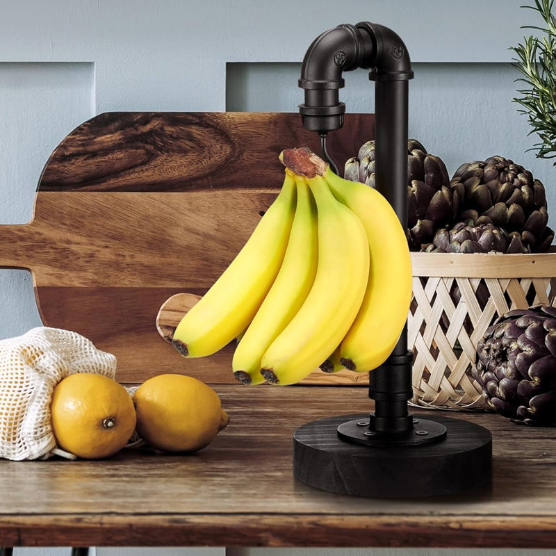 Support à banane avec base en bois