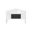 Tête de lit blanche au sol - Conception fonctionnelle pour une chambre organisée facile à assembler par l'utilisateur - Installation avec instructions claires-368650821