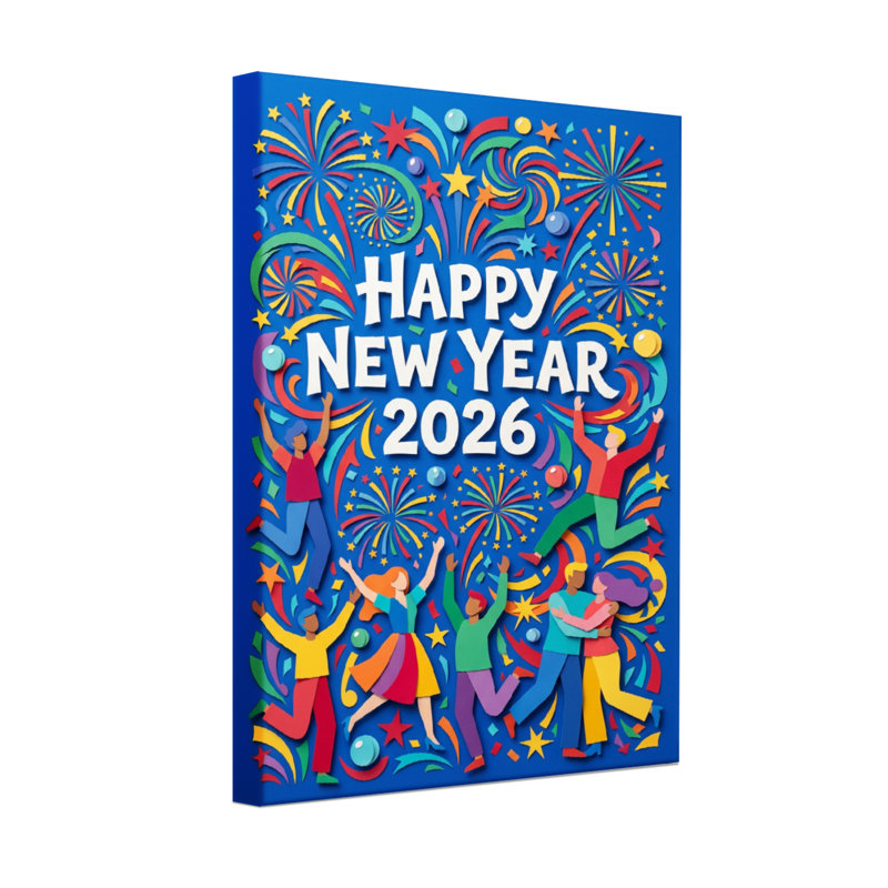 Motif de célébration mode bonne année 2026, H 18 po x l 12 po