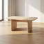 Table basse moderne, plateau et base sculpturale (39,4'' L x 23,6'' P x 16,5'' H)-1432963495