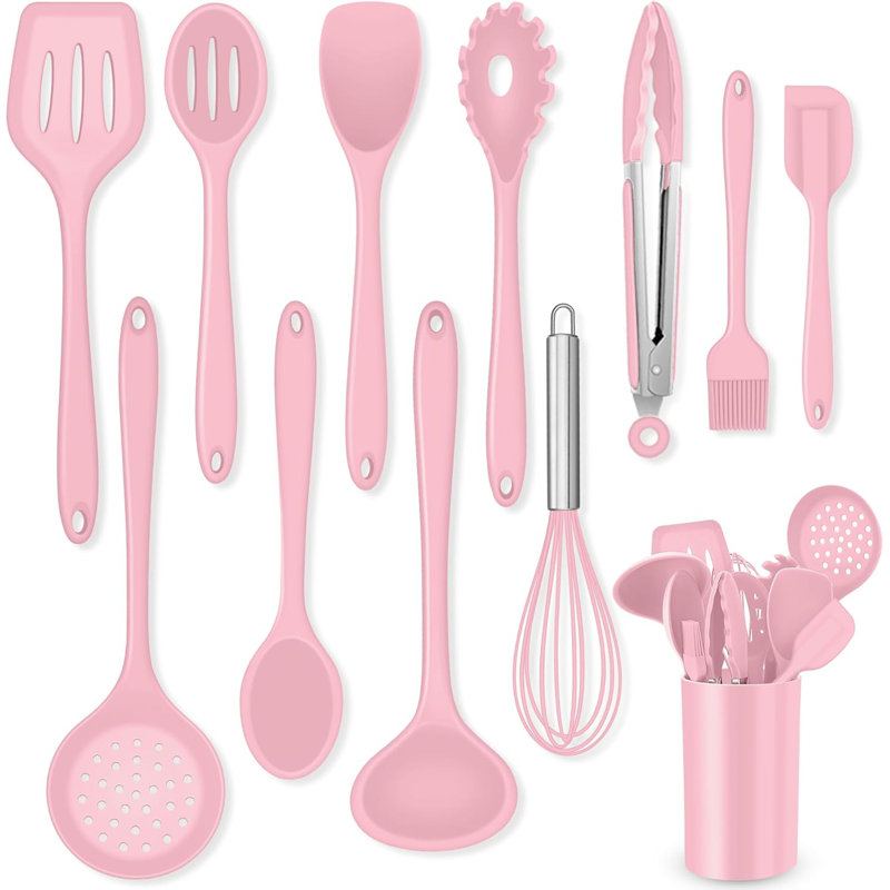 LIFEWITA 12 Utensil Set, Pink