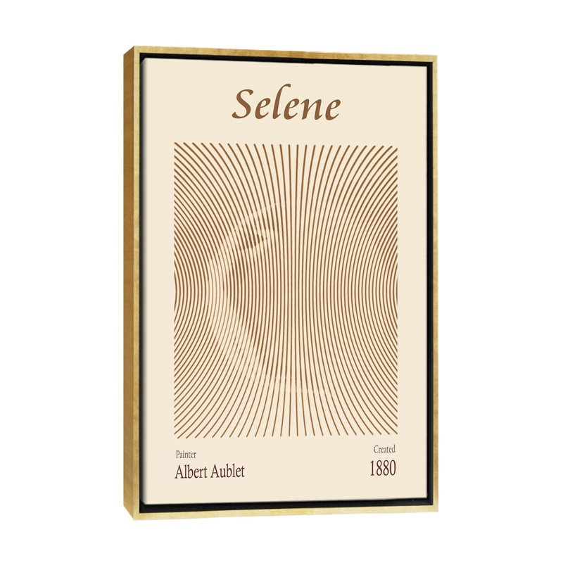 Selene - Albert Aublet - reproduction d'art sur toile encadrée, 60" x 40", Framed Canvas, Gold