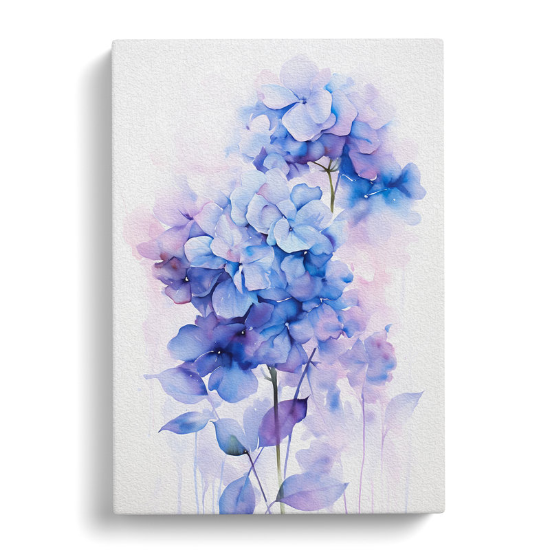Hydrangea Gestural - No Frame Print, 60cm H x 40cm W x 3cm D