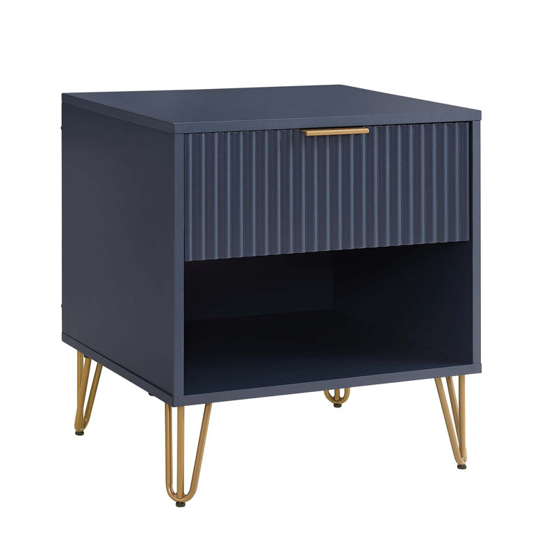 Gafita 20.07'' W Nightstand, Midnight Blue, Individual