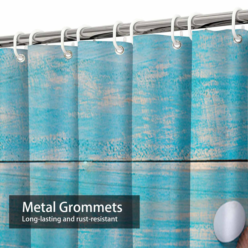 Rideau de douche avec 12 crochets, L 72 po x l 72 po
