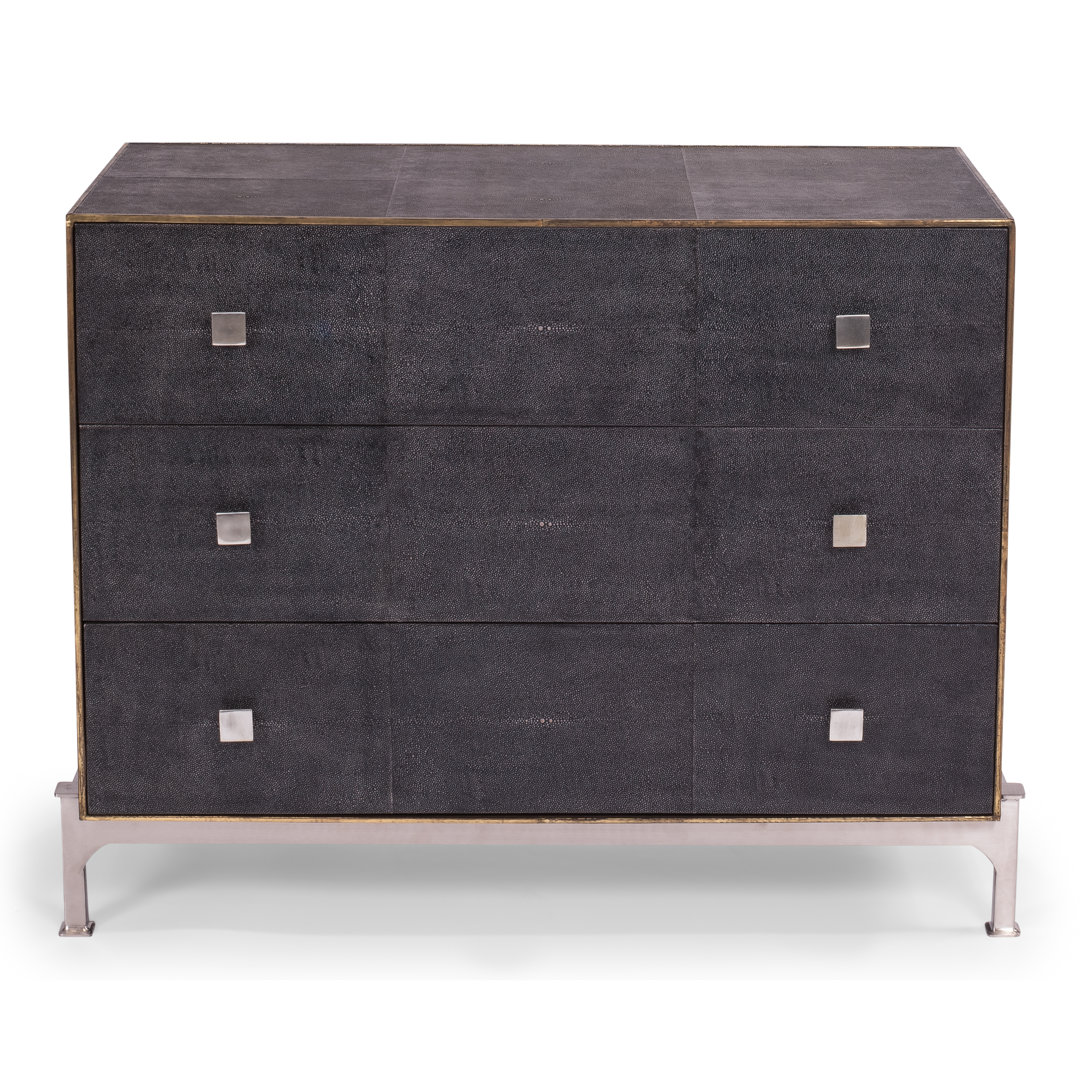 Shagreen 3 Drawer Accent Chest Sarreid Ltd