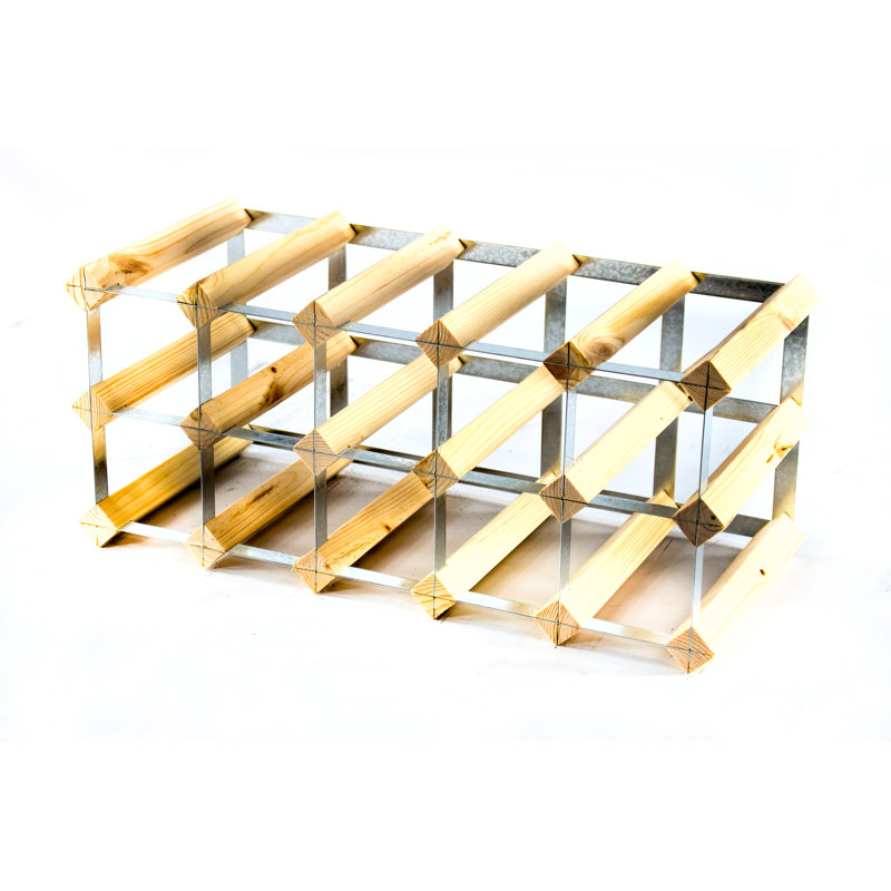 Olivieri 15 Bottle Floor Wine Bottle Rack, Pine