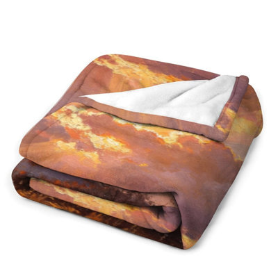 Sunset Sky Trees Luxury Flannel Throw Blanket, Soft Warm Fuzzy Blanket for Living Room Sofa Bed Home Decor