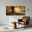 «Gnarled Tree with Exposed Roots In Golden Autumn Forest», art mural sur toile-1885716946