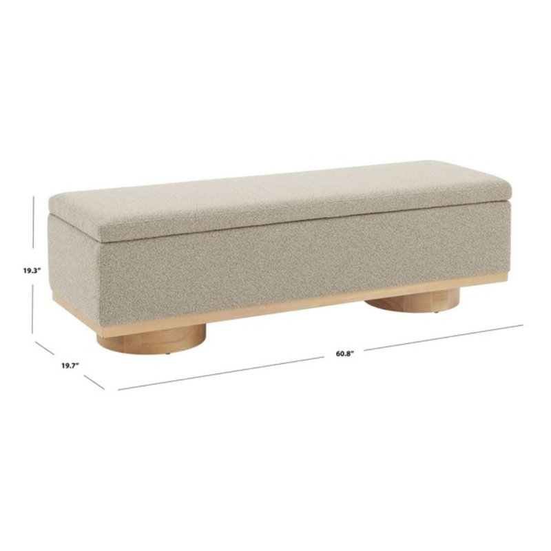 Banc de rangement à couvercle rabattable Cooledge, Chameau / brun clair
