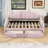Full Upholstered Daybed with Shell-Shaped Backrest and 2 Drawers-412877217