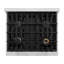 ZLINE Autograph 30" Classic Dual Fuel Range w/ 4 Burners & Matte Black Accents-407536808