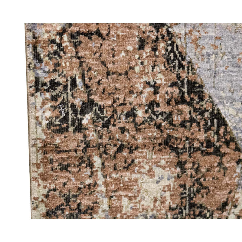 Abstract Area Rug in Brown