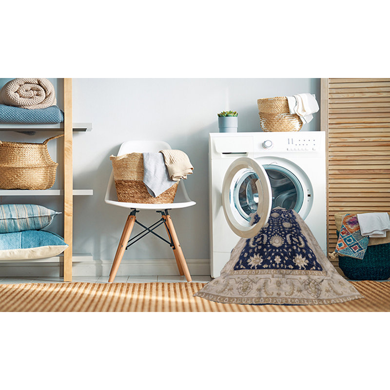Tapis marocain tissé à la machine, Rond 5 pi