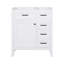 Meuble-lavabo de 30 po sans lavabo, base d'armoire seulement, armoire de salle de bain avec tiroirs, cadre solide et panneau de fibres à densité moyenne, blanc